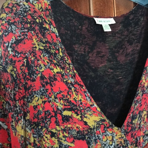 Multi-colored with deep V neckline dress - Picture 7 of 7